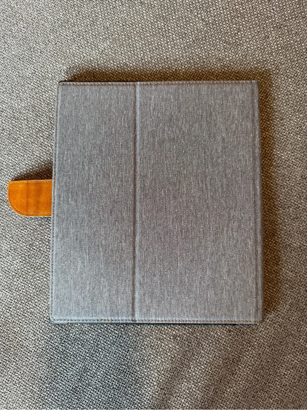 Gray Fabric Tablet Folio Case with Tan Accent for Remarkable 2